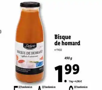 Lidl Bisque de homard deluxe offre