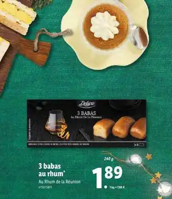 Lidl 3 babas au rhum deluxe offre