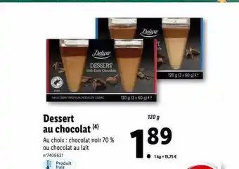 Lidl Dessert au chocolat deluxe offre