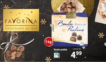 Lidl Boules praliné favorina offre