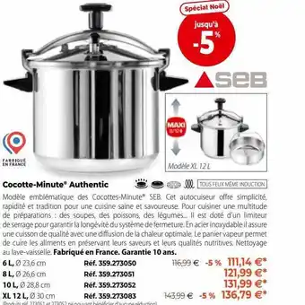 Mathon Cocotte-minute authentic seb offre