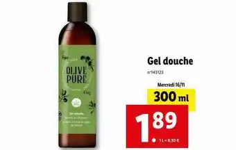 Lidl Gel douche olive pure offre