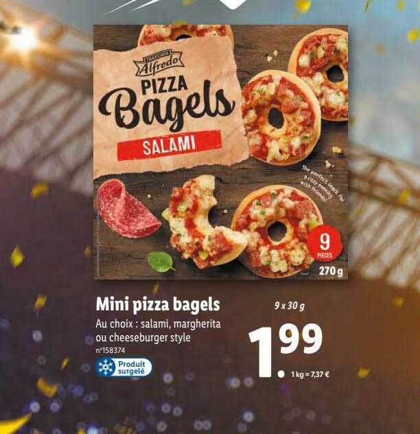 Promo Mini pizza bagels alfredo chez Lidl