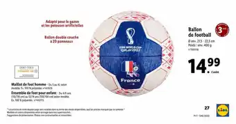 Lidl Ballon de football offre