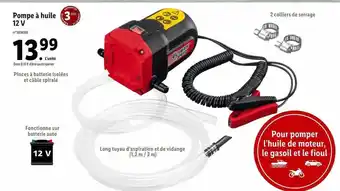 Lidl Pompe à huile 12v offre