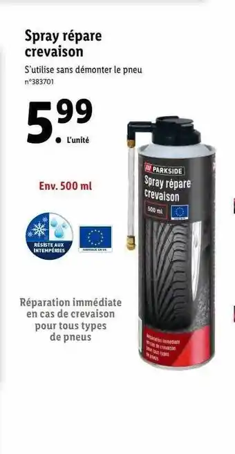 Spray répare crevaison