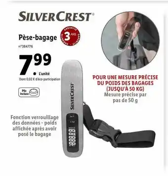 Lidl Pèse-bagage silvercrest offre