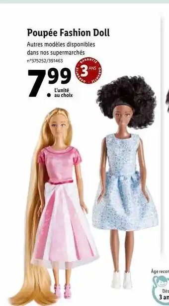 Lidl Poupée fashion doll offre
