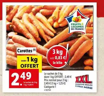 Lidl Carottes offre