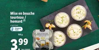 Lidl Mise en bouche tourteau homard offre
