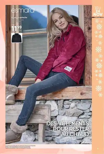 Lidl Veste en peluche esmara offre