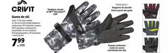 Lidl Crivit gants de ski offre