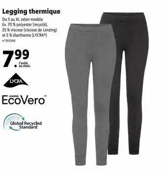 Lidl Legging thermique offre