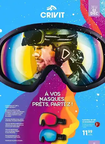 Lidl Crivit lunettes de ski e snowboard offre