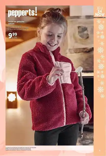 Lidl Pepperts! veste en peluche enfant offre
