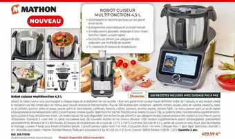 Mathon Robot cuiseur multifonction 4,5l mathon offre