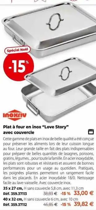 Mathon Plat à four en inox offre