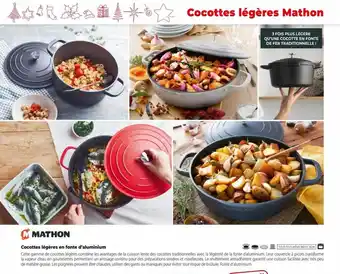 Cocottes légères en fonte d'aluminium mathon