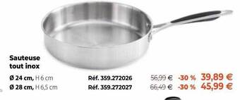 Mathon Sauteuse tout inox offre