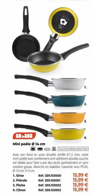 Mathon Mini poêle ø 14 cm ibili offre