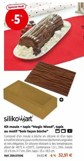 Mathon Siliko art kit moule + tapis offre