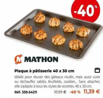 Mathon Plaque à pâtisserie offre