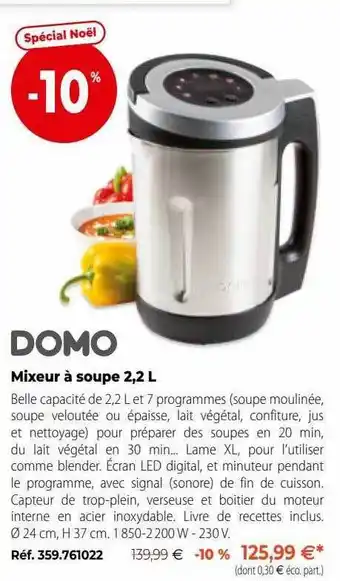 Mathon Domo mixeur à soupe offre