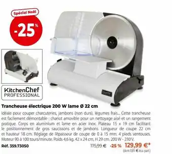 Mathon Kitchenchef professional trancheuse électrique 200w lame ø 22 cm offre