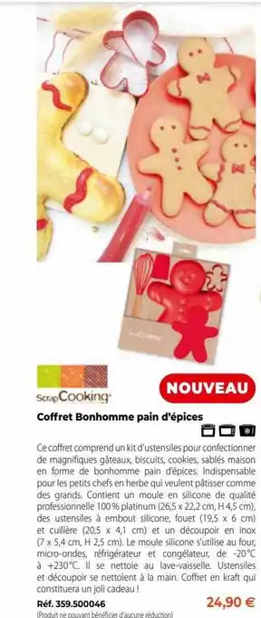 Mathon Scrap cooking coffret bonhomme pain d'épices offre