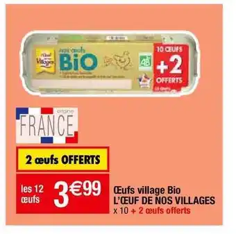 Migros Œufs village bio l'œuf de nos villages offre