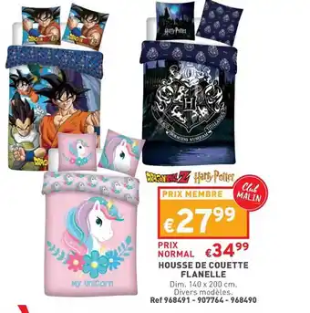 Trafic Housse de couette flanelle offre