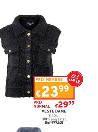 Trafic Veste dame offre