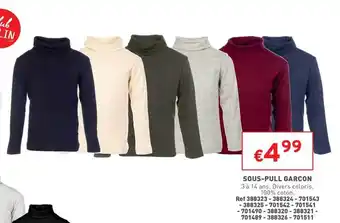 Trafic Sous-pull garçon offre