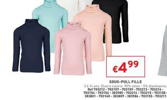 Trafic Sous-pull fille offre