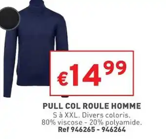 Trafic Pull col roulé homme offre