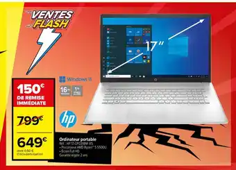 Carrefour Ordinateur portable hp offre