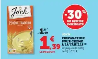 Hyper U Préparation pour crème à la vanille jock offre