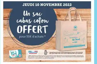 Hyper U Un sac cabas coton offert u offre