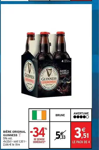 Intermarché Bière original guinness offre