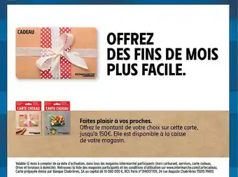 Intermarché Carte cadeau intermarché offre