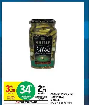 Intermarché Cornichons mini l'original maille offre