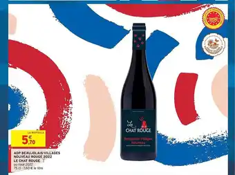 Intermarché Aop beaujolais-villages nouveau rouge 2022 le chat rouge offre