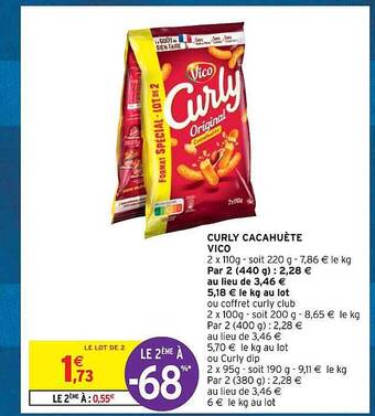 Intermarché Curly cacahuète vico offre