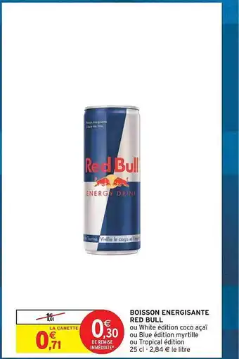 Intermarché Boisson énergisante red bull offre