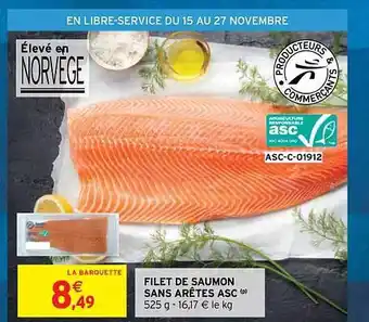 Intermarché Contact Filet de saumon sans arêtes asc offre