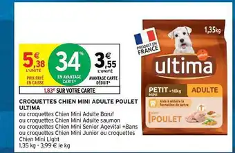 Intermarché Contact Croquettes chien mini adulte poulet ultima offre