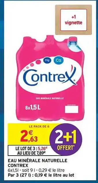 Eau minérale naturelle contrex