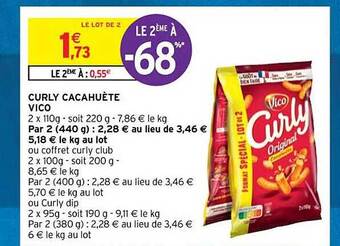 Intermarché Contact Curly cacahuète vico offre