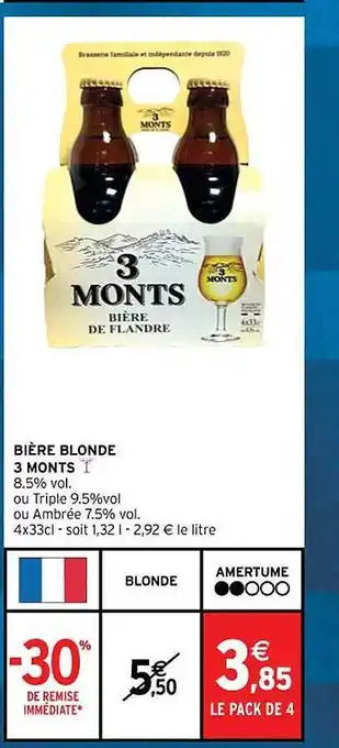 Intermarché Contact Bière blonde 3 monts offre