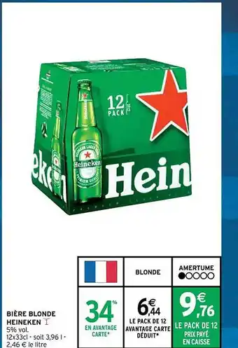 Intermarché Contact Bière blonde heineken offre